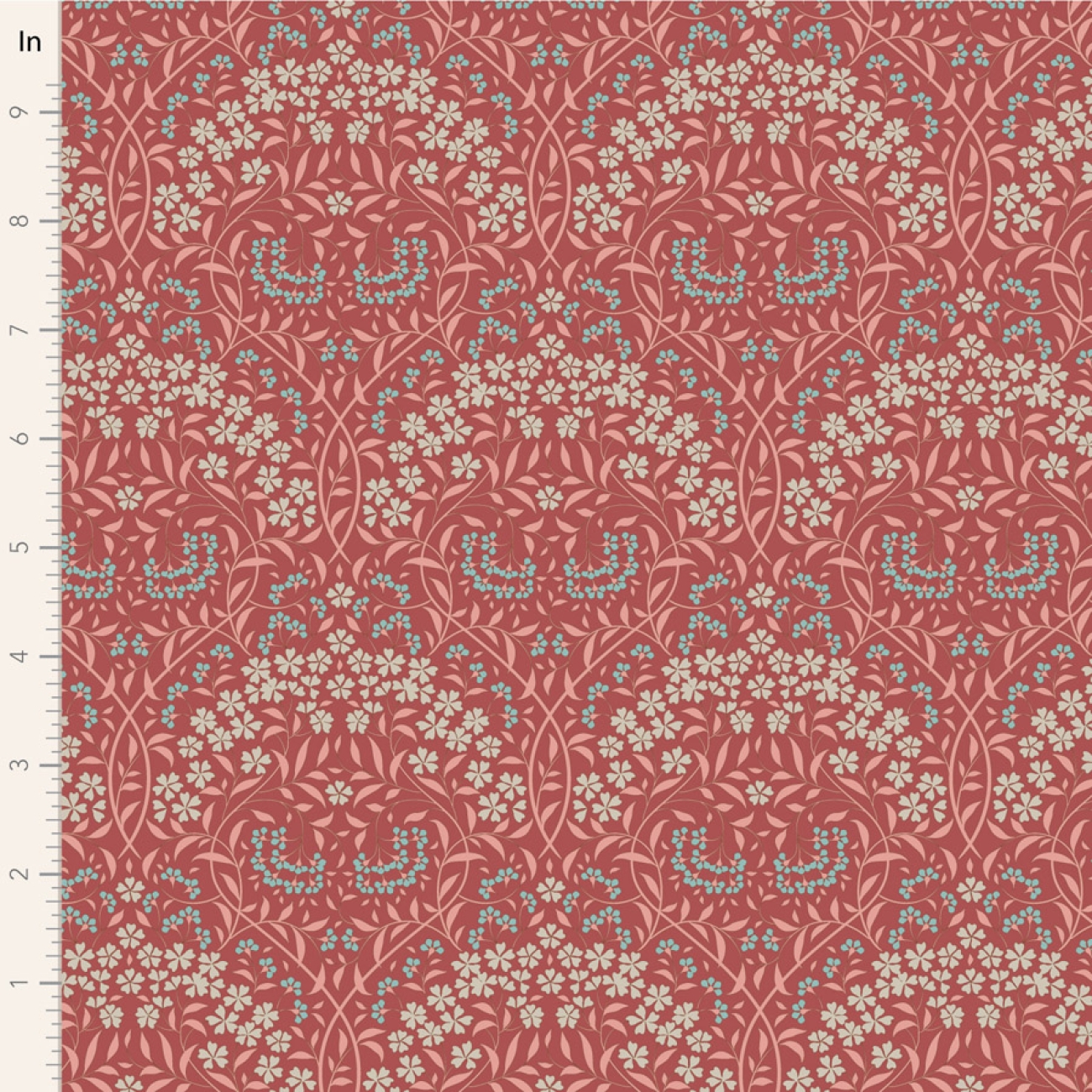 Tilda Patchwork Stoff Baumwolle - Sanctuary -  Larissa Rhubarb